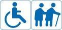 Pictogramme handicap moteur / seniors