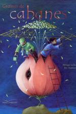 Couverture du livre, dessin représentant des enfants dans une cabane réalisée dans une plante