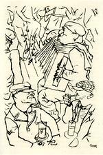 Illustration de Georges Grosz pour le livre Port d'Eaux-Mortes