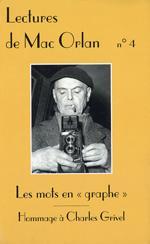 Couverture du livre "Lectures de Mac Orlan n°4" ; photo noir et blanc, autoportrait de Pierre Mac Orlan