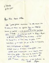 Lettre de Jean Cocteau à Pierre Mac Orlan