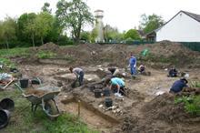 Chantier de fouilles à Chateaubleau