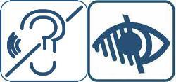 Pictogramme handicap audio / visuel