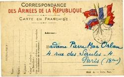 Carte de Pierre Mac Orlan à sa femme