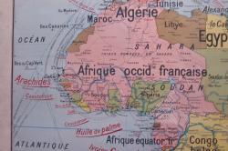 Carte de la France coloniale en Afrique du nord