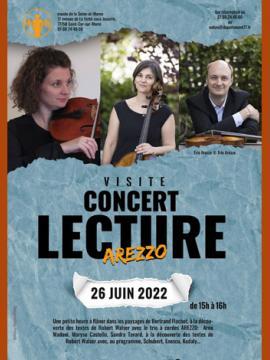 Affiche pour le concert du trio Arezzo, le dimanche 26 juin au MDSM