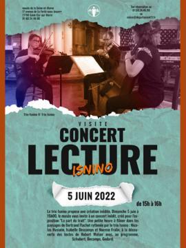 Affiche pour le concert du trio Isnino, le dimanche 5 juin au MDSM