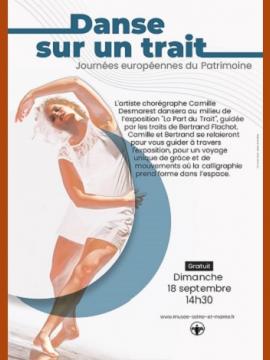 Affiche pour le spectacle de dans de Camille Desmaret à l'occasion des Journées Européennes du Patrimoine au Musée de la Seine-et-Marne
