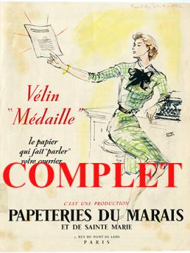 Publicité ancienne pour papier Velin