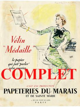 Publicité ancienne pour papier Velin