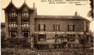 carte postale ancienne représentant l'Hôtel Moderne à Saint Cyr-sur-Morin