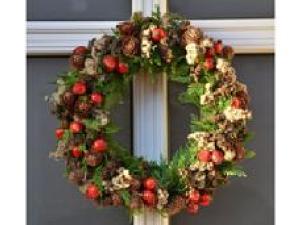Fabrication de couronnes de Noël
