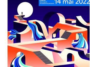 Affiche de la Nuit européenne des musées qui se déroulera le samedi 14 mai 2022