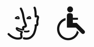 Pictogramme pour les déficiences mentale et motice