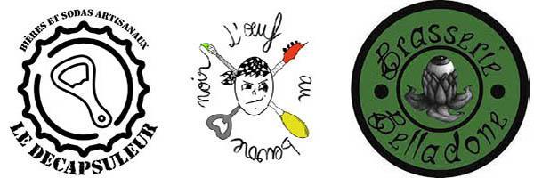 Logos des 3 prestataires qui seront présents le week-end, pour la buvette et la vente de produits locaux