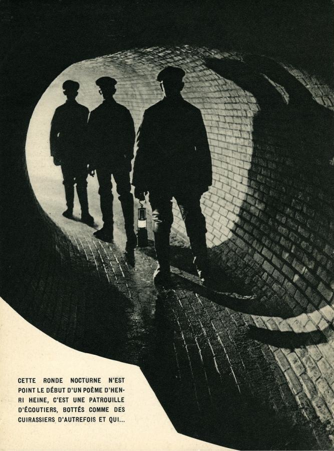 "La ronde des égoutiers berlinois", photographie monochrome extraite du livre "Berlin" de Pierre Mac Orlan, paru aux éditions Arthaud en 1935.