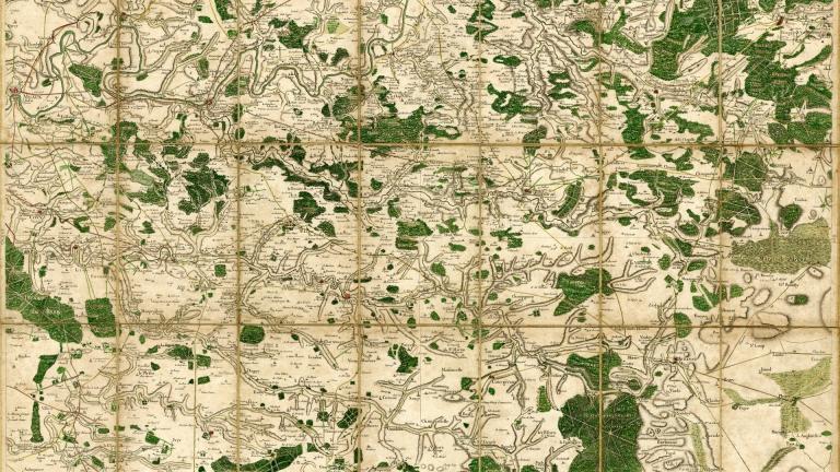 Carte géographique de Cassini pliable de la Brie (Région de Coulommiers, Le Ferté, Montmirail et Sézanne)